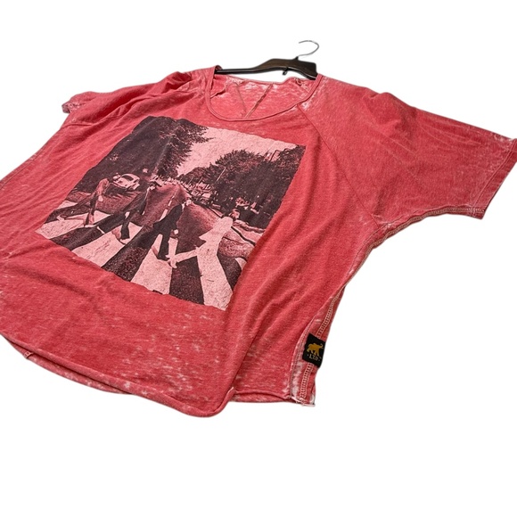 The Beatles Abbey Road Womens Loose Fit Tie Dye Top by Trunk - Picture 4 of 10